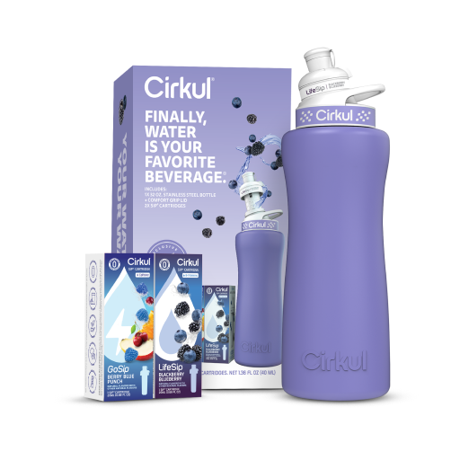 32oz. Matte Periwinkle Stainless Steel Bottle Starter Kit J3